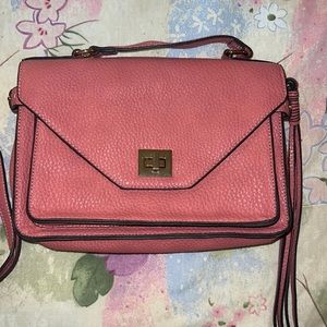 New salmon pink crossbody bag with strap